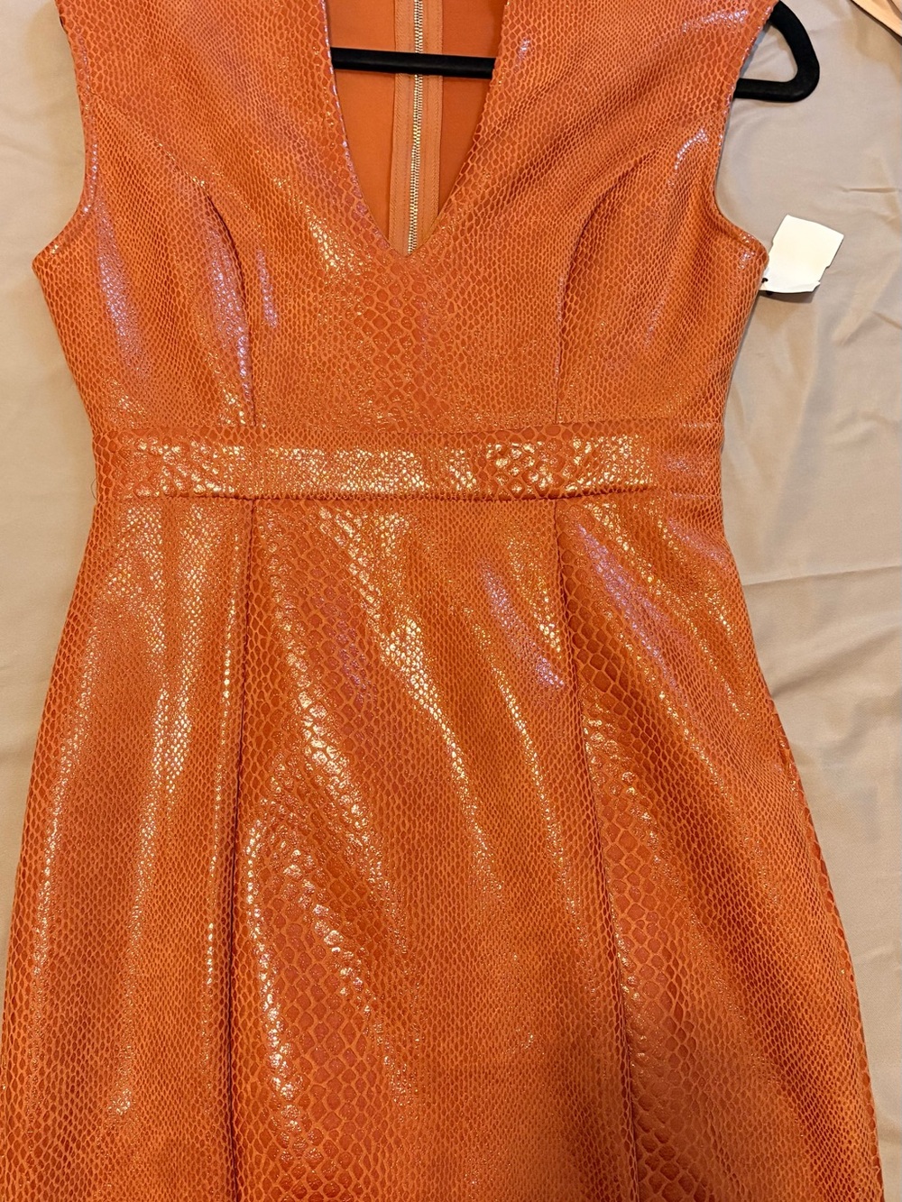 AKIRA Faux Leather Textured Snake Skin Dress